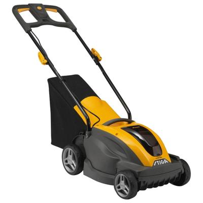 Akku-Rasenmäher STIGA GARDEN "COMBI 336e", gelb, B:41cm H:97cm T:128cm, Rasenmäher, mit Akku 48V/2Ah und Ladegerät Image