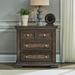 Traditional Bedside Chest w/ Charging Station In Brownstone Finish w/ Heavy Distressing - Liberty Furniture 361-BR62