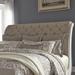 Traditional Queen Uph Sleigh Headboard In Weathered Brown & Antique White Finish - Liberty Furniture 520-BR21HU