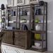 Transitional Leaning Bookcase In Rustic Saddle Finish - Liberty Furniture 466-HO201