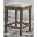 Traditional Uph Console Stool In Dusty Taupe Finish - Liberty Furniture 615-OT9001