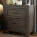 Rustic 2 Drawer Night Stand In Rock Beaten Gray Finish with Saw Cuts - Liberty Furniture 759-BR60