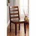 Transitional Wooden Side Chair Oak Brown - Set Of 2 - 41"H x 18.25 W x 24.5 L