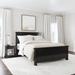 Homestyles Oak Park Black Wood Queen Bed and Nightstand