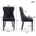 Set of 2 Dining Chairs Modern for Living Room Kitchen Accent Side Chair Metal Legs Velvet Padded Cushion Seat and Back - N/A