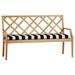 Summer Classics Haley Teak Garden Outdoor Bench Wood/Natural Hardwoods in Brown/White | 37 H x 61.5 W x 25.625 D in | Wayfair 29504+C267440W440