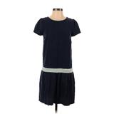 Casual Dress - DropWaist: Blue Color Block Dresses - Women's Size X-Small