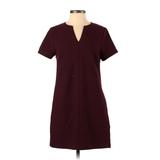 Leith Casual Dress - Shift: Burgundy Solid Dresses - Women's Size X-Small