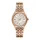 Caravelle Designed By Bulova Womens Rose Goldtone Stainless Steel Bracelet Watch 44m115, One Size