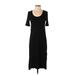 Madewell Casual Dress - Midi: Black Print Dresses - Women's Size 2X-Small