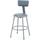 25&quot;-33&quot; Height Adjustable Vinyl Padded Stool with Backrest - Gray