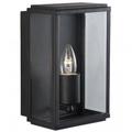 Searchlight 8204BK Outdoor Lighting 1 light modern outdoor wall light black finish with glass IP44 rated