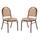 National Public Seating Dome-Back Stacking Chairs, Vinyl, French Beige/Mocha, Set Of 2