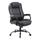 Boss Office Products Heavy-Duty Ergonomic LeatherPlus&trade; Bonded Leather High-Back Chair, Black