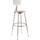 National Public Seating Adjustable Hardboard Stool With Back, 25&quot;-33&quot;H, Gray