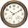 Infinity Instruments Round Wall Clock, 18&quot;, Bronze/Ivory