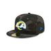 Men's New Era Black Los Angeles Rams Camo 59FIFTY Fitted Hat