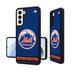 New York Mets Stripe Design Personalized Galaxy Bump Case