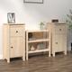 vidaXL Sideboards 2 pcs 40x35x80 cm Solid Wood Pine