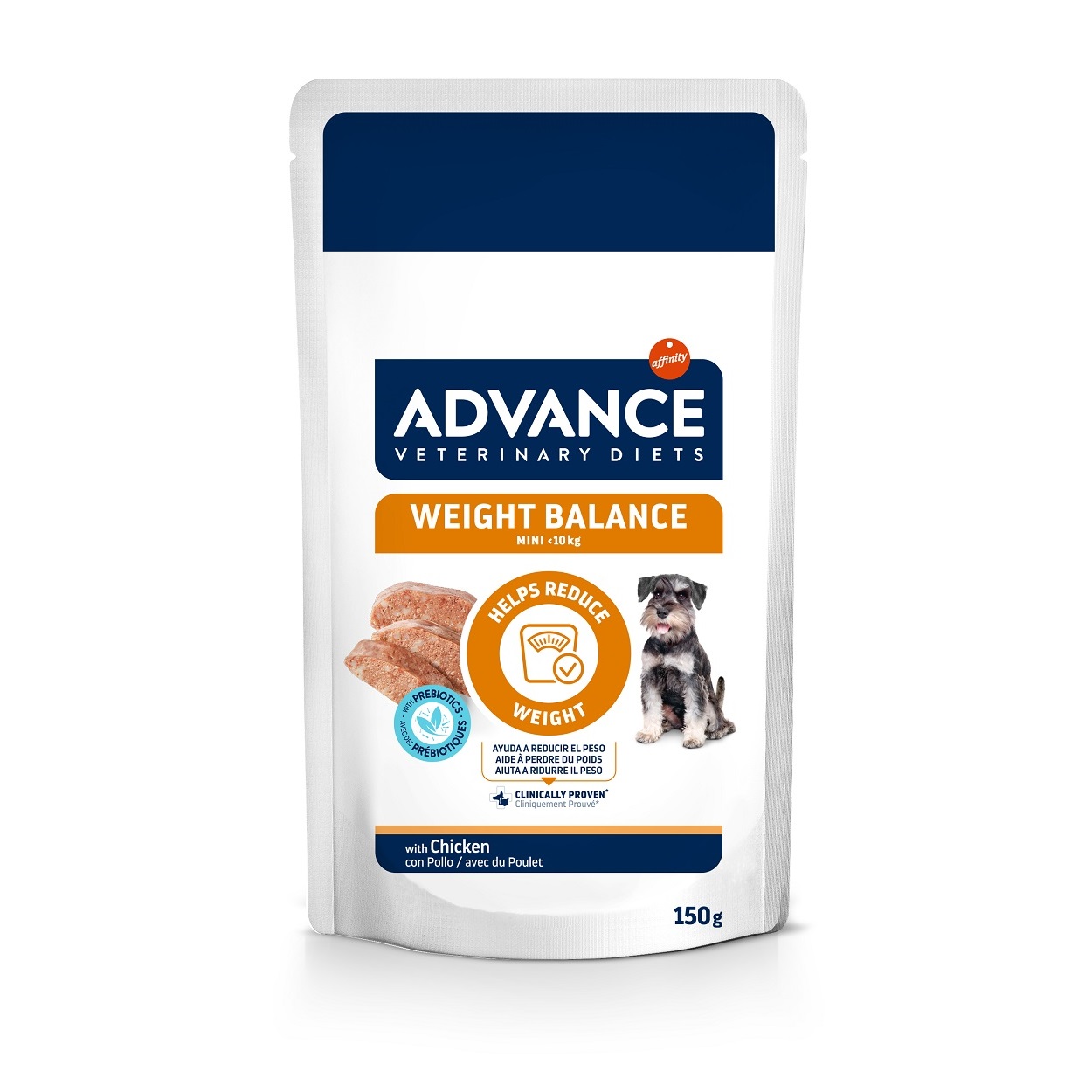 Advance Veterinary Diets Dog Weight Balance Mini umido cane - Set %: 16 x 150 g