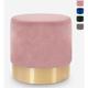 Pouf repose-pieds tabouret bas rembourré rond design velours Rossetto Couleur: Rose