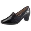 Hochfrontpumps ARA "VERONA", Damen, Gr. 7 (40,5), schwarz, Lacksynthetik, Reptilienprägung, glänzend, elegant, Schuhe Hochfrontpumps Trotteur, Abendschuh, Trichterabsatz, Festtagsschuh, mit Reptilienprägung