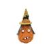 Wooly Ugly Face Pumpkin Halloween Figurine Large