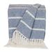 Parkland Collection Transitional Stripe Blue Rectangle 50" x 60" Throw