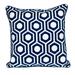 Parkland Collection Transitional Geometric Blue Square 20" x 20" Pillow