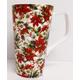 Poinsettia Mugs Set of Two 18oz 500 ml Fine Bone China Large Latte Coffee Tea Red Christmas Flower Chintz Cups Hand Decorated UK