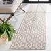 White 60 x 36 x 0.25 in Indoor Area Rug - Martha Stewart Rugs Geometric Power Loomed Area Rug in Taupe/Cream | 60 H x 36 W x 0.25 D in | Wayfair