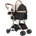 VIAGDO Pet Stroller Premium 3-in-1 For Medium Small Dogs Cats, Zipperless Dual Entry, Dog Stroller w/ Detachable Carrier | Wayfair DJ502656