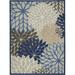 Black/Blue 120 x 84 x 1 in Area Rug - Winston Porter Ibette Floral Power Loomed Area Rug in Blue/Brown/Black | 120 H x 84 W x 1 D in | Wayfair