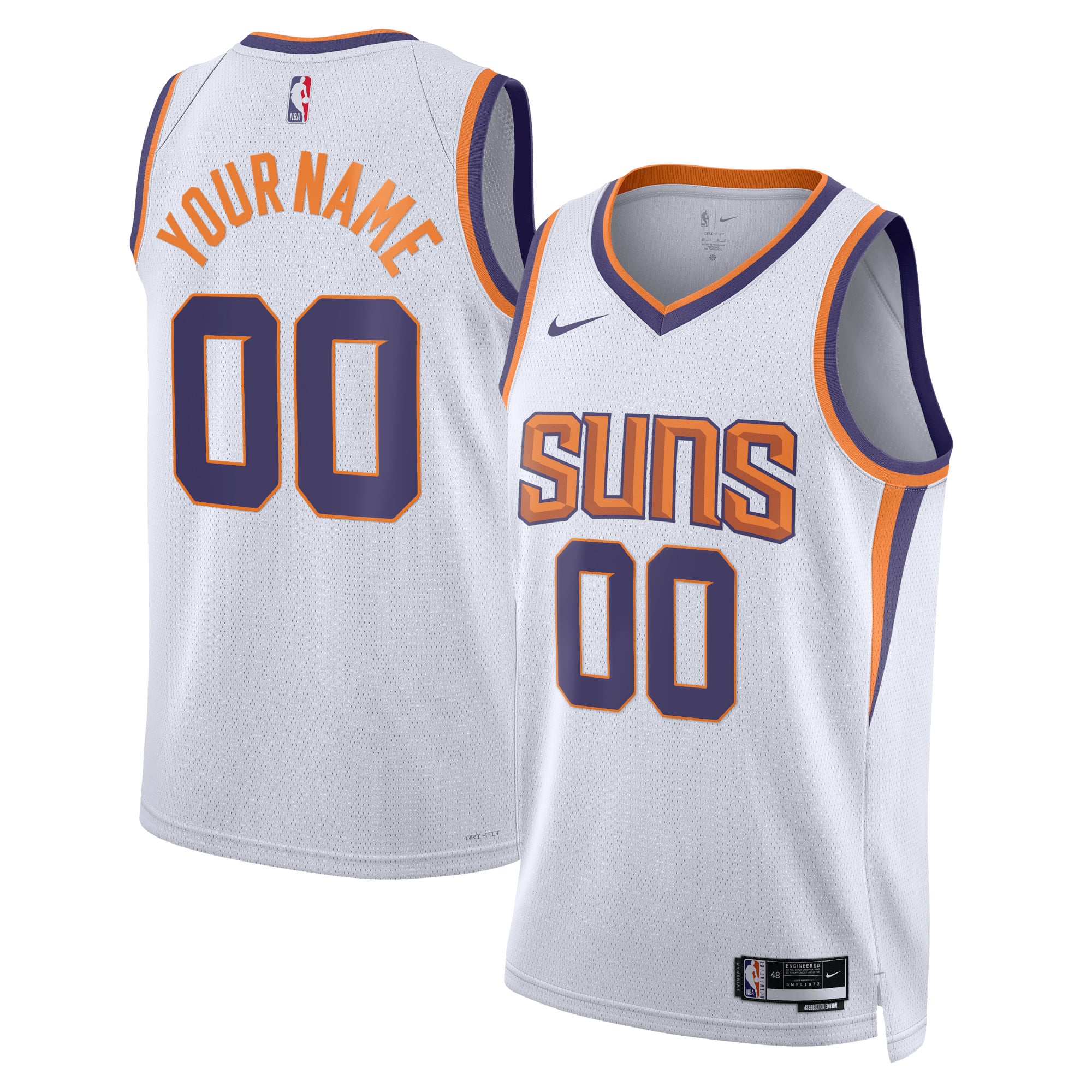 Phoenix Suns Nike Association Swingman Maillot - Personnalisé - Unisexe - Homme Taille: S