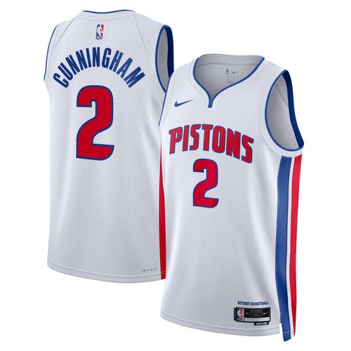 Detroit Pistons Nike Association Edition Swingman-Trikot – Weiß – Cade Cunningham – Unisex