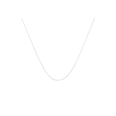 Women's Solid White Gold Rope Chain Necklace Unisex 16