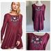 Free People Dresses | Free People Mohave Embroidered Woven Mini Dress Xs | Color: Red | Size: Xs