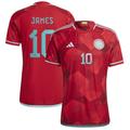 Men's adidas James Rodriguez Red Colombia National Team 2022/23 Away Authentic Player Jersey