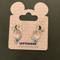 Disney Jewelry | Disney Minnie Mouse September Birthday Swarovski Earrings | Sapphire | Silver | Color: Blue/Silver | Size: Os