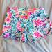 Lilly Pulitzer Shorts | Lilly Pulitzer Scalloped Shorts, Size 0 | Color: Green/Pink | Size: 0