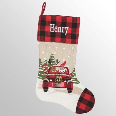 Holiday Fun LED Car Stocking Red , Red