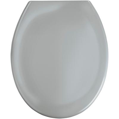 WC-Sitz WENKO "Ottana", grau (hellgrau), B:37,5cm L:44,6cm, Duroplast, WC-Sitze, Mit Absenkautomatik