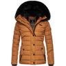 "Steppjacke NAVAHOO ""Milianaa"" Gr. S (36), gelb (ocker) Damen Jacken Edle Winterjacke mit weicher Kunstfell-Kapuze"