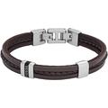 Fossil Bracelet for Men , Length: 213mm, Width: 10.8mm brown Leather Bracelet, JF04133040