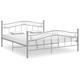 vidaXL Bed Frame Grey Metal 140x200 cm