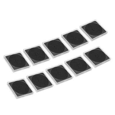 Coin Snap Holder Coin Case Storage Square Fit 19-39mm Coins, 20pcs Clear Black - Transparent, Black