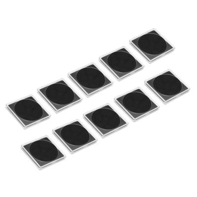 Coin Snap Holder Coin Case Storage Square Fit 16-36mm Coins, 20pcs Clear Black - Transparent, Black