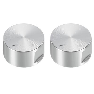 Stove Knob Replacement 37mm x 20mm 0 Degree Burner Knobs Silver 2 Pack