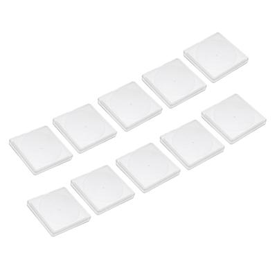 Coin Snap Holder Coin Case Storage Square Fit 17-37mm Coins, 10pcs Clear White - Transparent, White