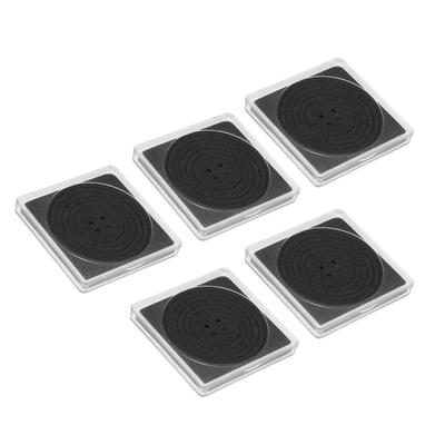 Coin Snap Holder Coin Case Storage Square Fit 19-39mm Coins, 5pcs Clear Black - Transparent, Black